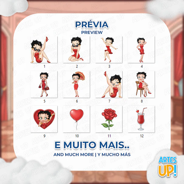 Kit Digital PNG Betty Boop Clipart  2