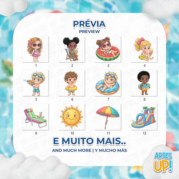 Digital Kit PNG Pool Party Kids Clipart  2
