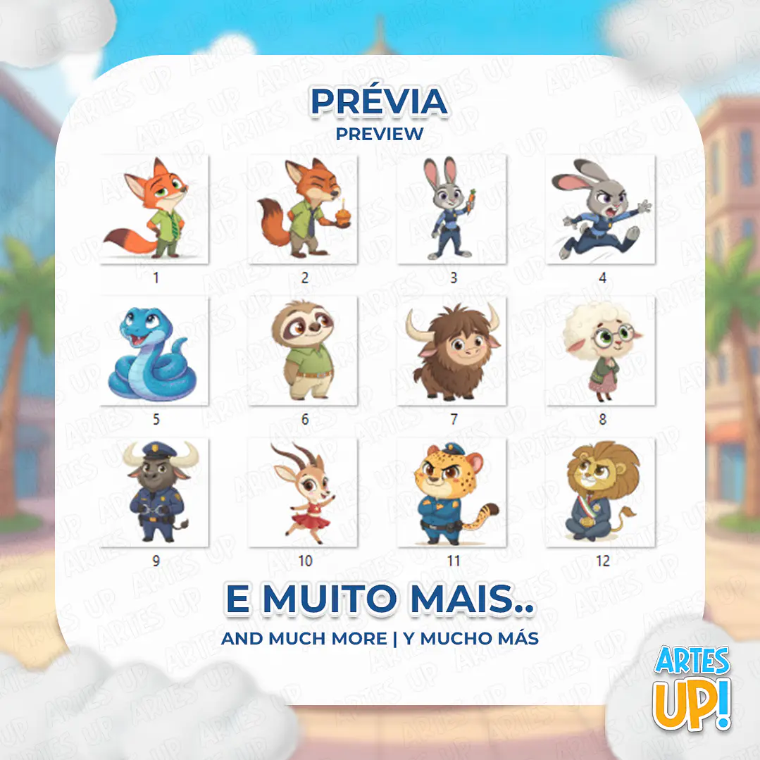 Kit Digital PNG Zootopia Clipart 2