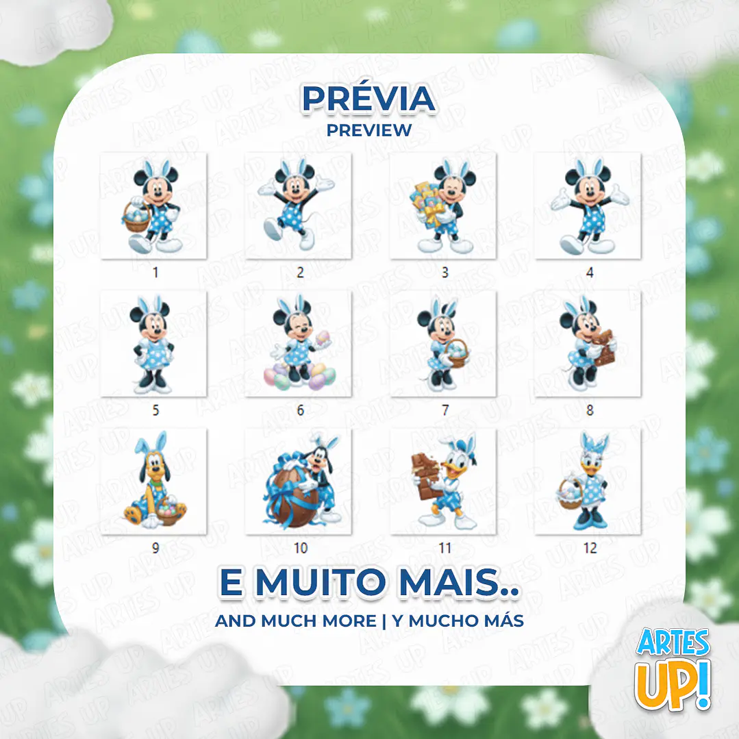 Kit Digital PNG Disney Páscoa Clipart  2