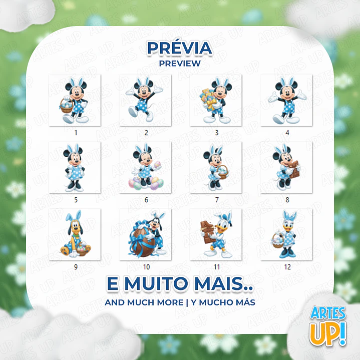 Kit Digital PNG Disney Páscoa Clipart  2