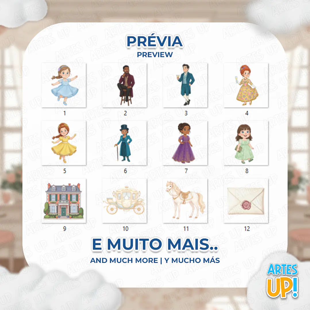 Kit Digital PNG Bridgerton aquarela Clipart  2