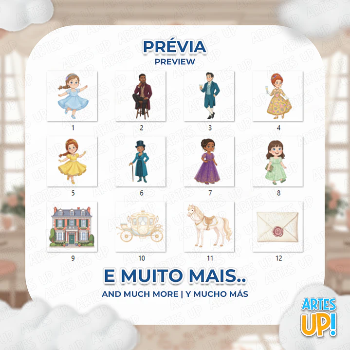 Kit Digital PNG Bridgerton aquarela Clipart  2