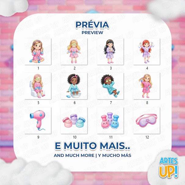 Kit digital PNG Chica Día de Spa Clipart 2