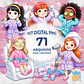 Kit Digital PNG Menina Dia de Spa Clipart  - Miniatura 1