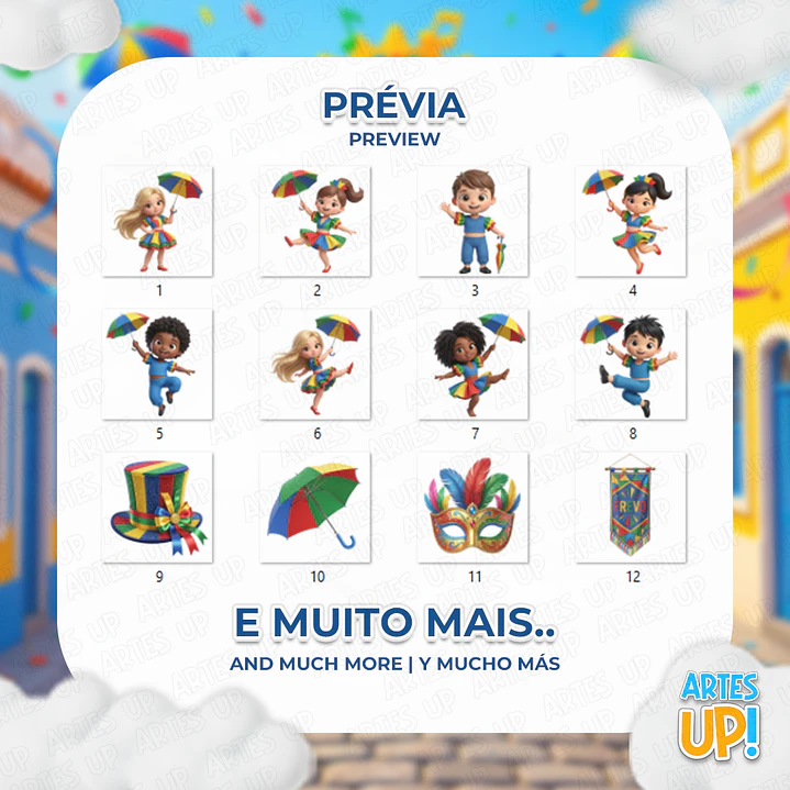 Kit Digital PNG Frevo Clipart  2