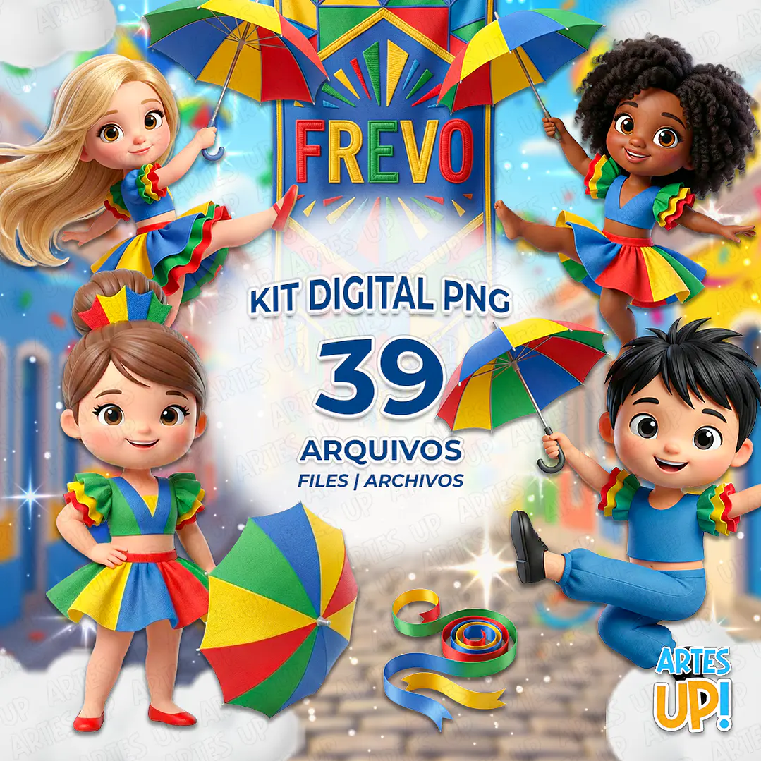 Kit Digital PNG Frevo Clipart  1