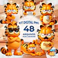 Kit Digital PNG Garfield 3D Clipart  - thumbnail 1
