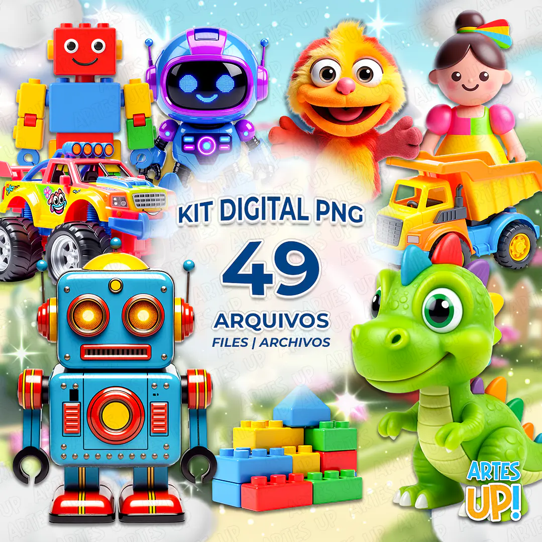 Kit Digital PNG Brinquedo de Criança Clipart  1