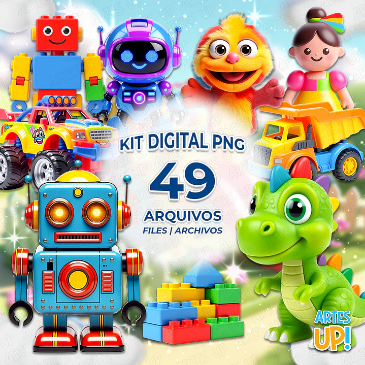 Kit Digital PNG Brinquedo de Criança Clipart  1
