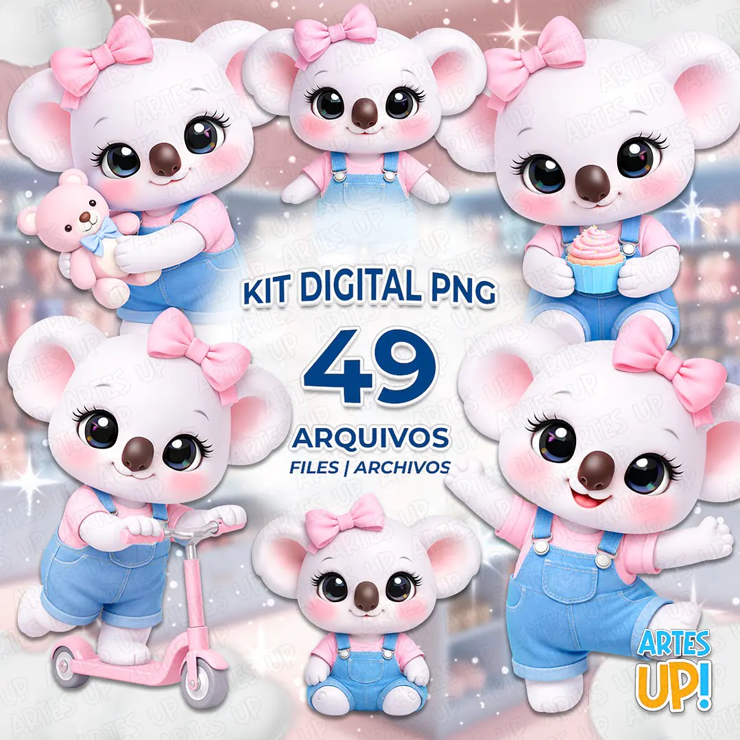Kit Digital PNG Lilica Ripilica Cute 3D Clipart  1