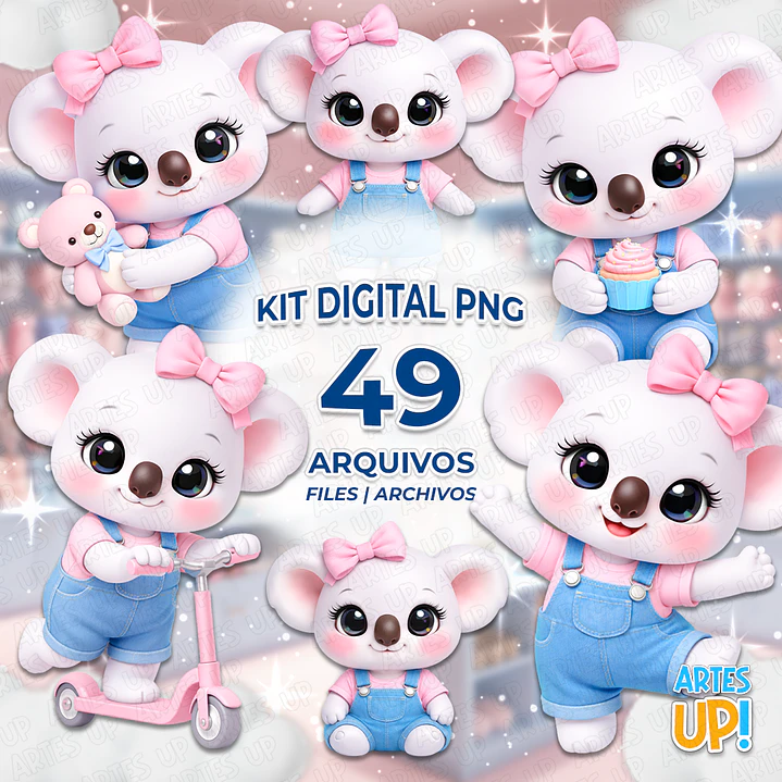 Kit Digital PNG Lilica Ripilica Cute 3D Clipart  1