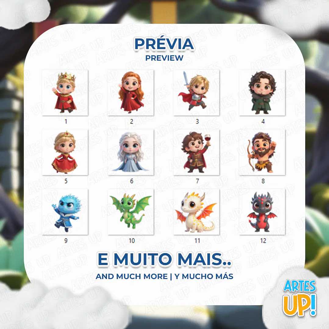 Kit Digital PNG Game of Thrones Cute 3D Clipart  2
