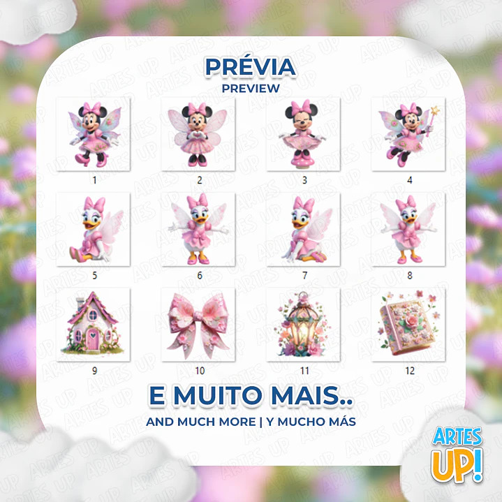 Kit Digital PNG Minnie Fada Rosa Clipart  2