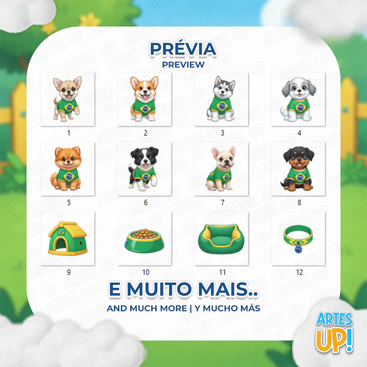 Kit Digital PNG Copa do Mundo Pet Canino Machos Clipart  2