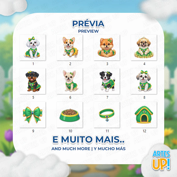 Kit Digital PNG Copa do Mundo Pet Canino Fêmeas Clipart  2