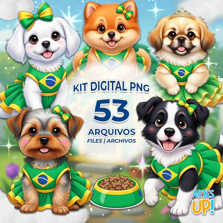 Kit Digital PNG Copa do Mundo Pet Canino Fêmeas Clipart  1