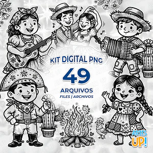 Kit Digital PNG Cordel Encantado Clipart 