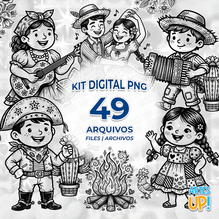 Kit digital PNG de Cordel encantado 1
