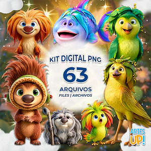 Kit Digital PNG Como Mágica Filme Clipart 