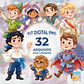 Kit Digital PNG Príncipes da Disney Aquarela - Miniatura 1