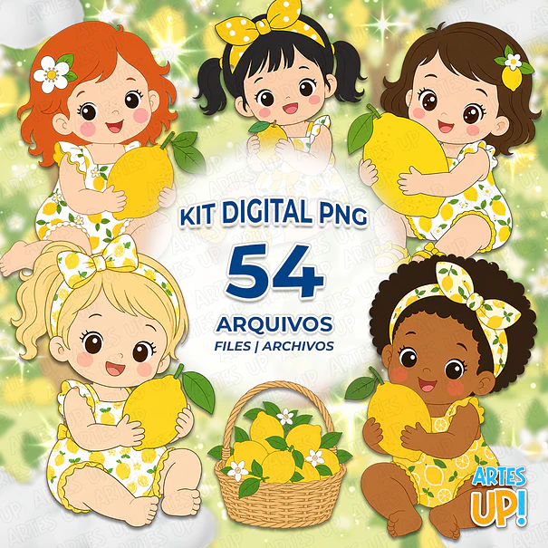 Kit Digital PNG Menina Limão Siciliano Baby 1