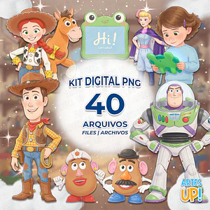 Kit Digital PNG Toy Story 5 Aquarela Clipart