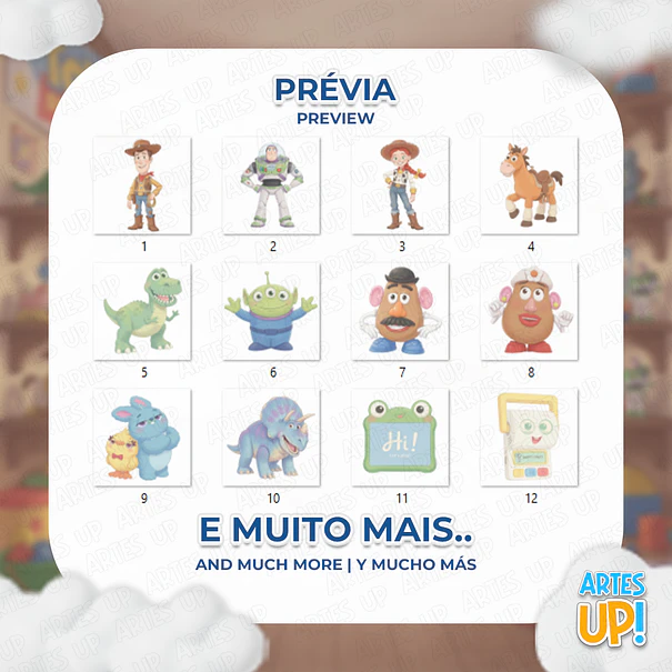 Kit Digital PNG Toy Story 5 Aquarela Clipart 2