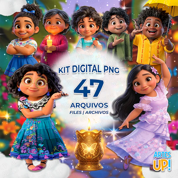 Kit Digital PNG Encanto Disney Clipart Fofo 3D 1