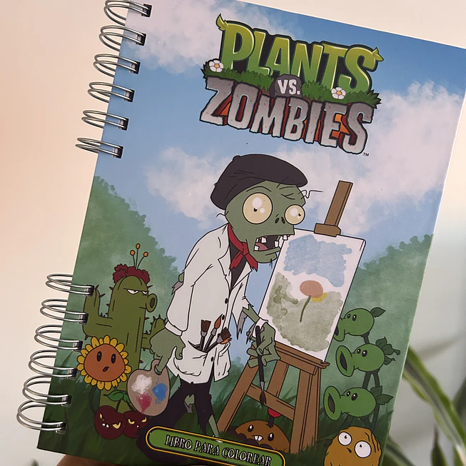 Libro para colorear Planta v/s Zombie 1