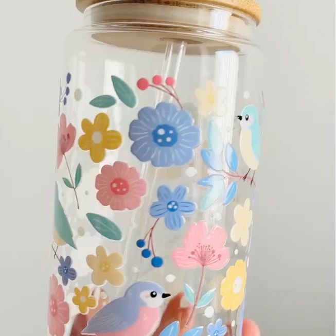 Vaso Tapa bambú Fantasía Pastel 1