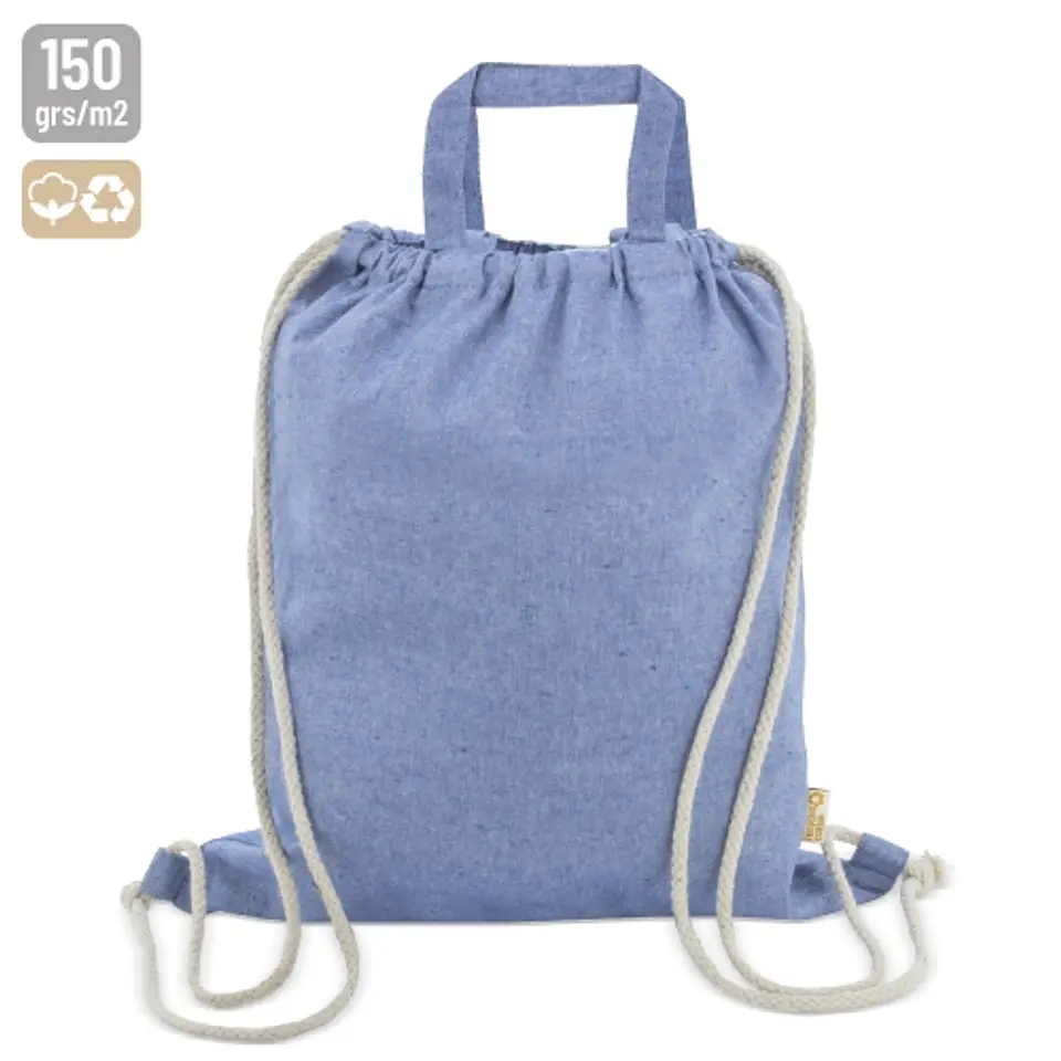 SACO MOCHILA DE ALGODÃO RECICLADO 