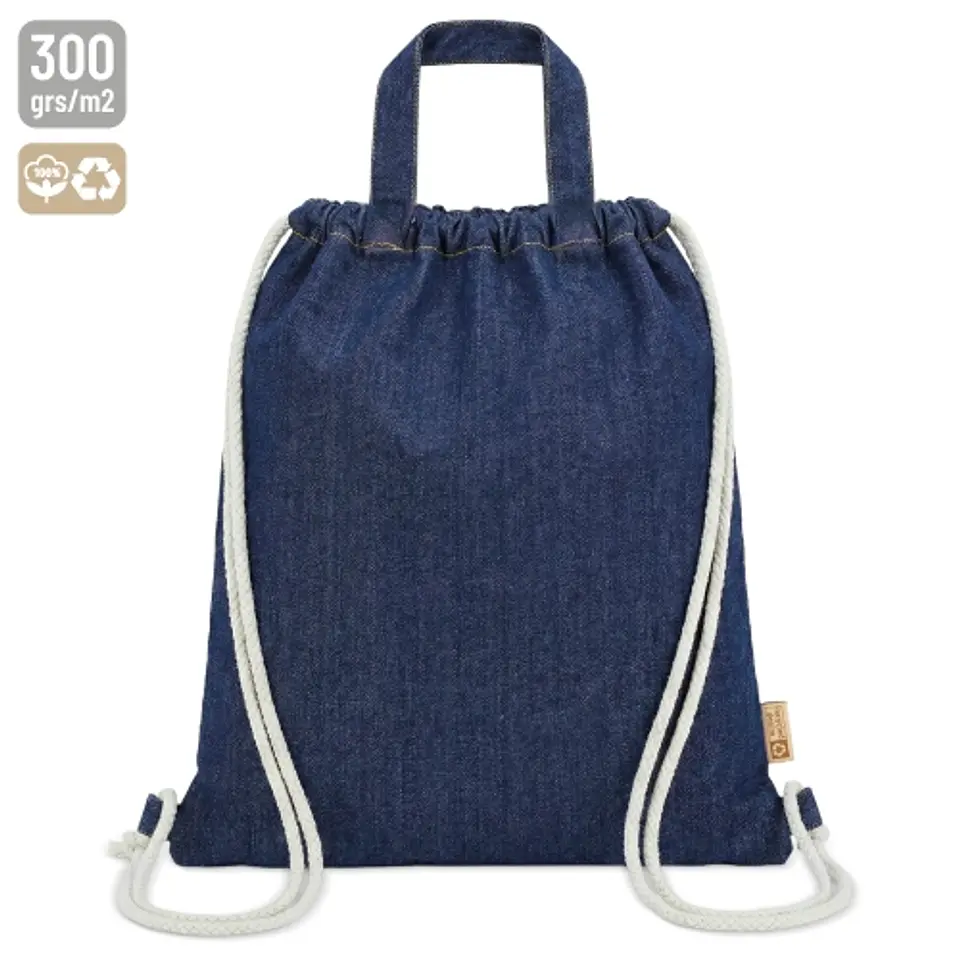 SACO MOCHILA DE ALGODÃO RECICLADO 