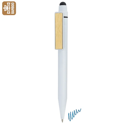 CANETA TOUCH COM CLIP BAMBU "BALI"