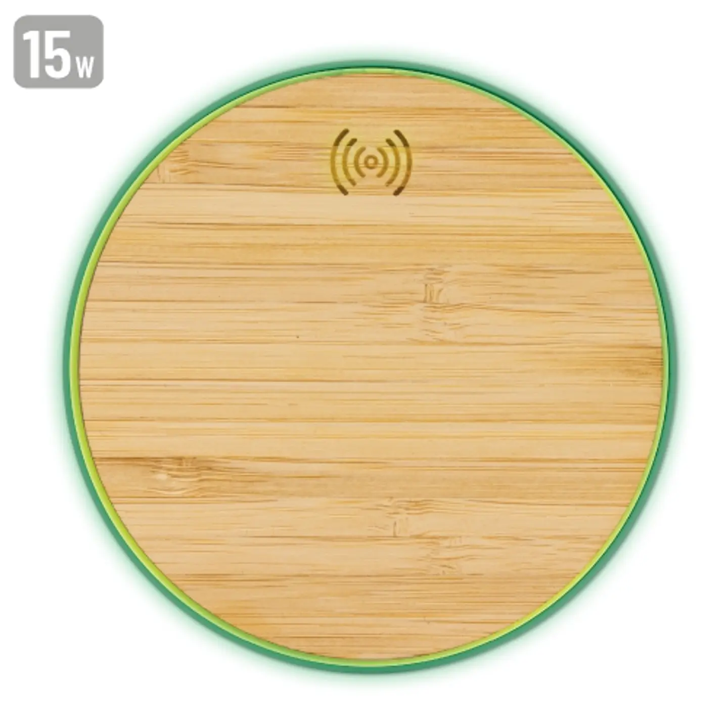 CARREGADOR ULTRA RÁPIDO 15W DE BAMBU 