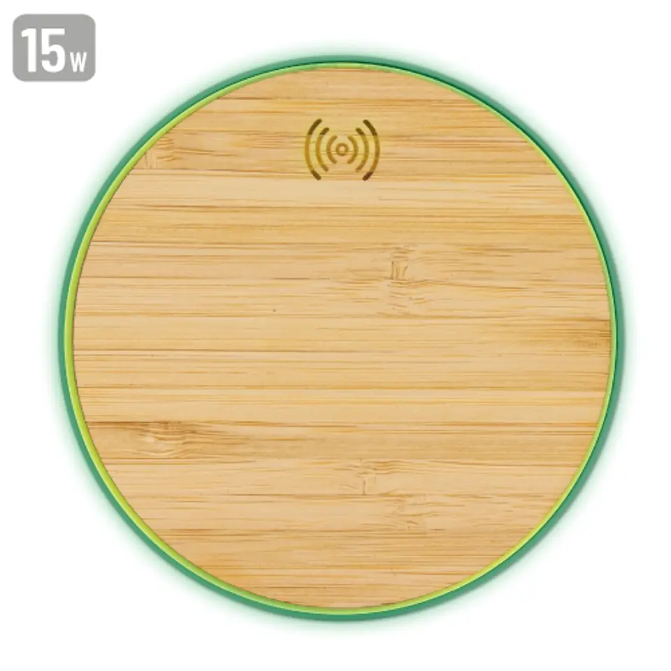 CARREGADOR ULTRA RÁPIDO 15W DE BAMBU 