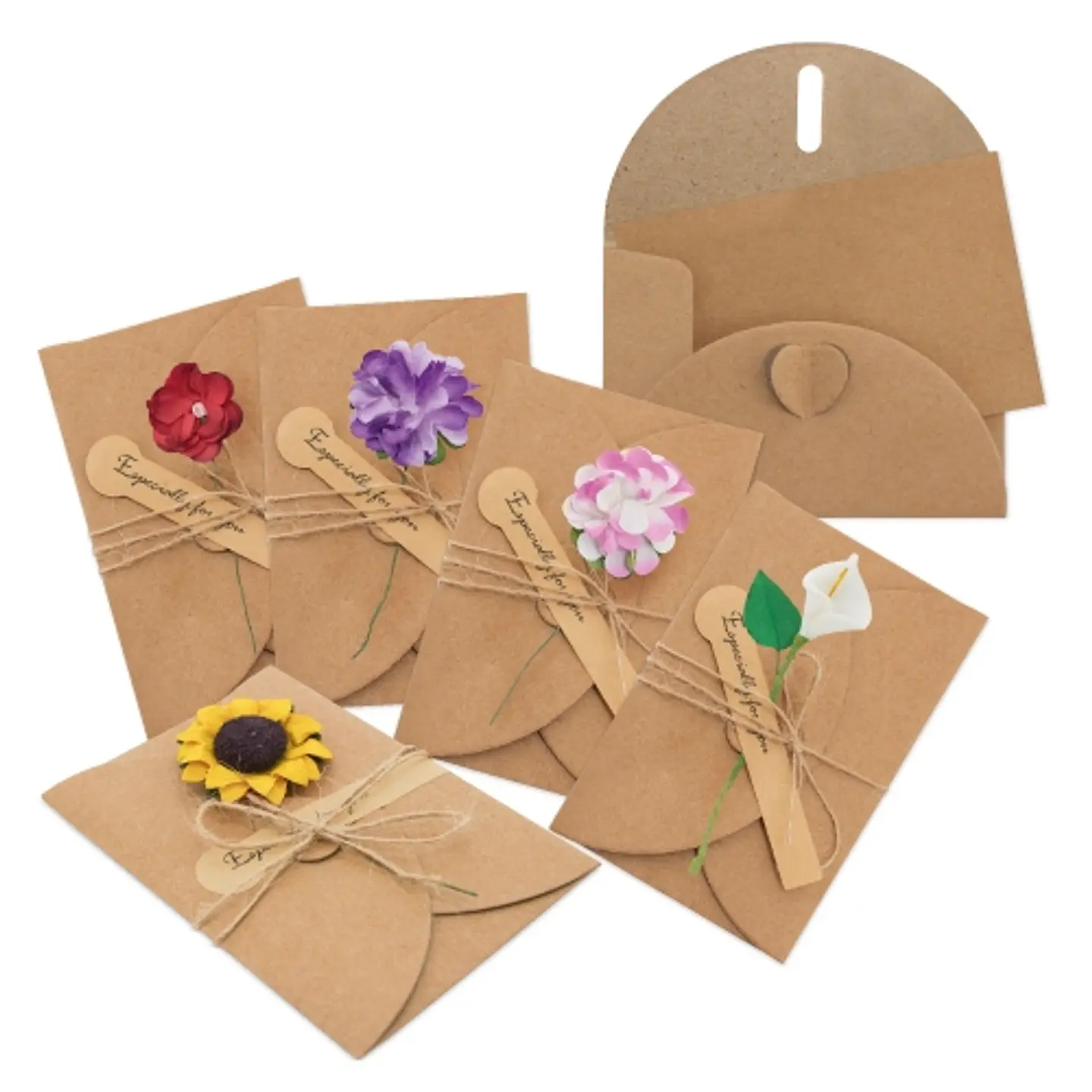 CARTÕES VINTAGE FLORES SECAS (PACK DE 10) 1