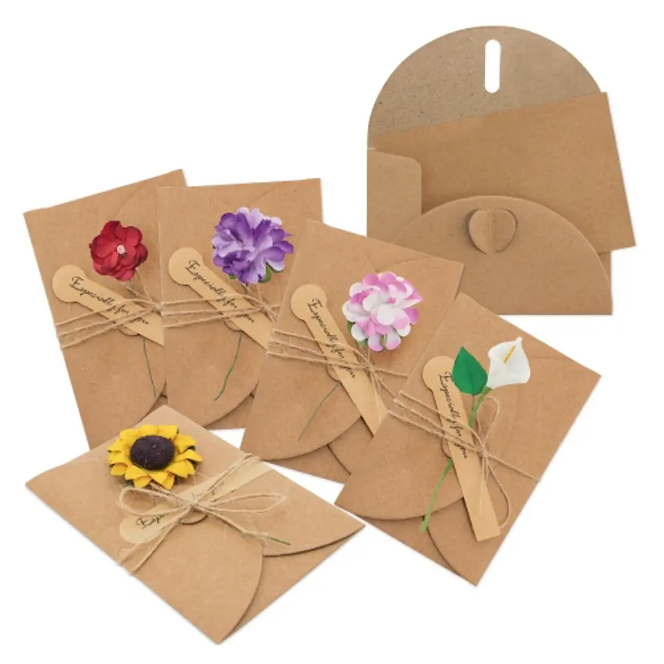 CARTÕES VINTAGE FLORES SECAS (PACK DE 10) 1