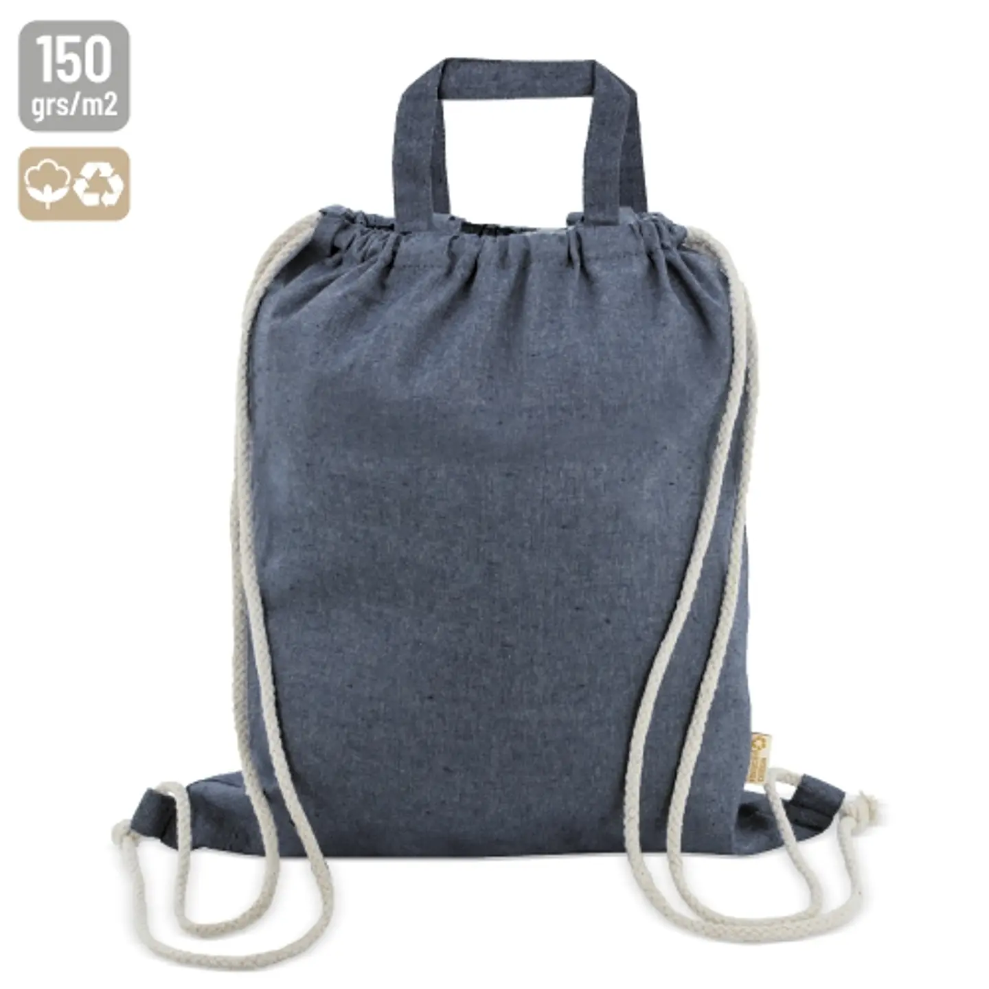 SACO MOCHILA DE ALGODÃO RECICLADO 