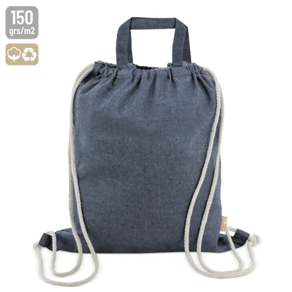 SACO MOCHILA DE ALGODÃO RECICLADO 