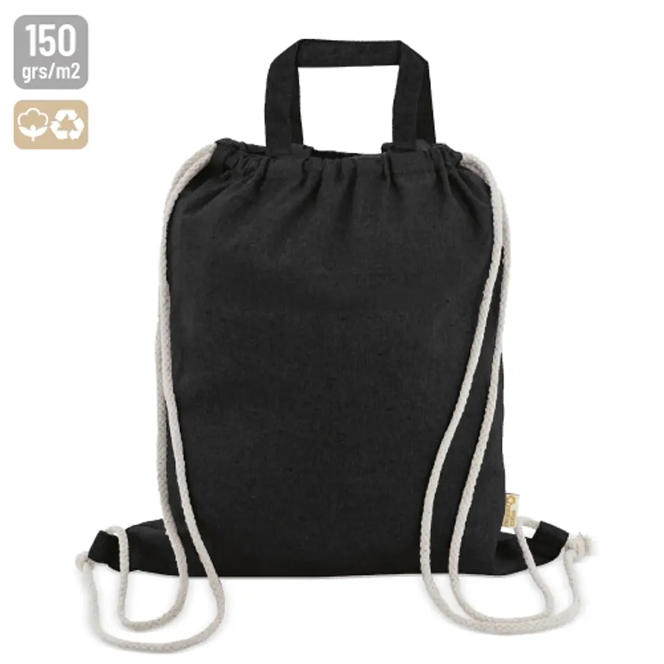 SACO MOCHILA DE ALGODÃO RECICLADO 