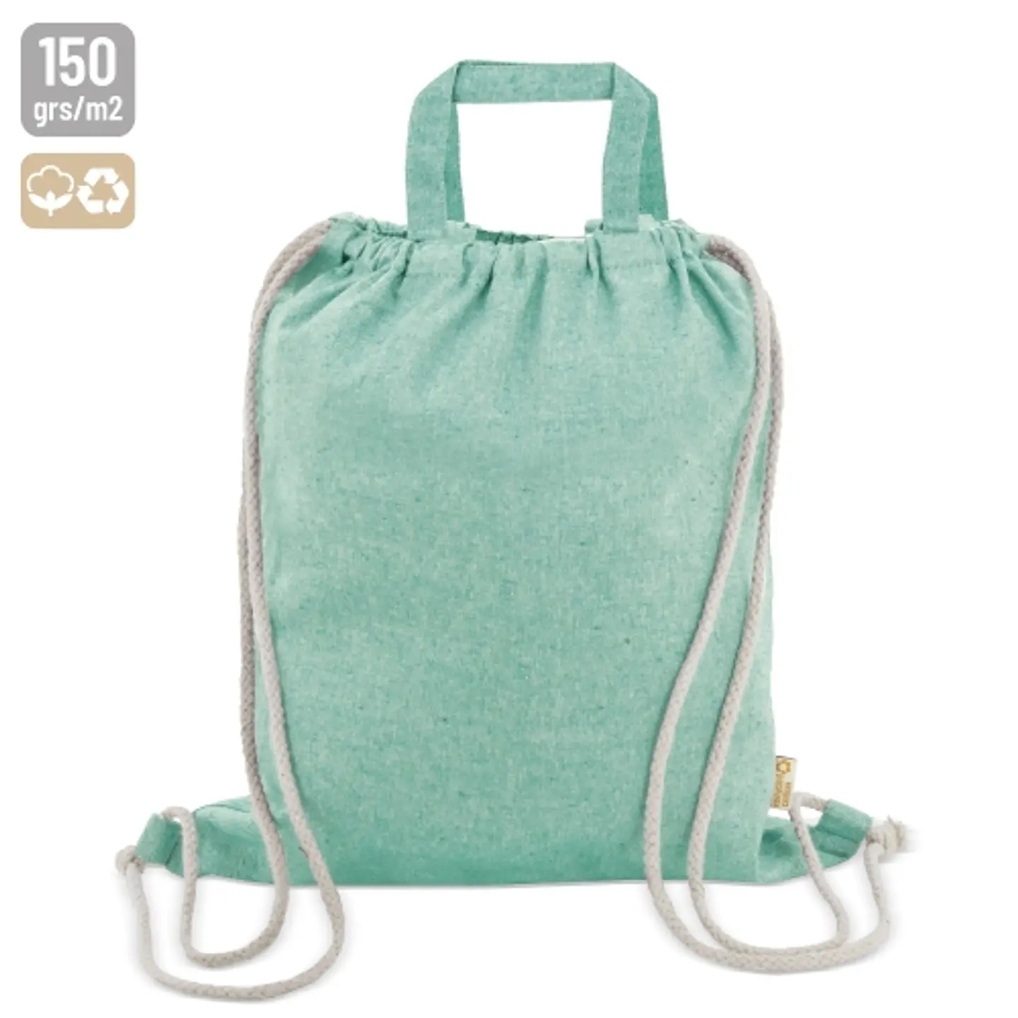 SACO MOCHILA DE ALGODÃO RECICLADO 