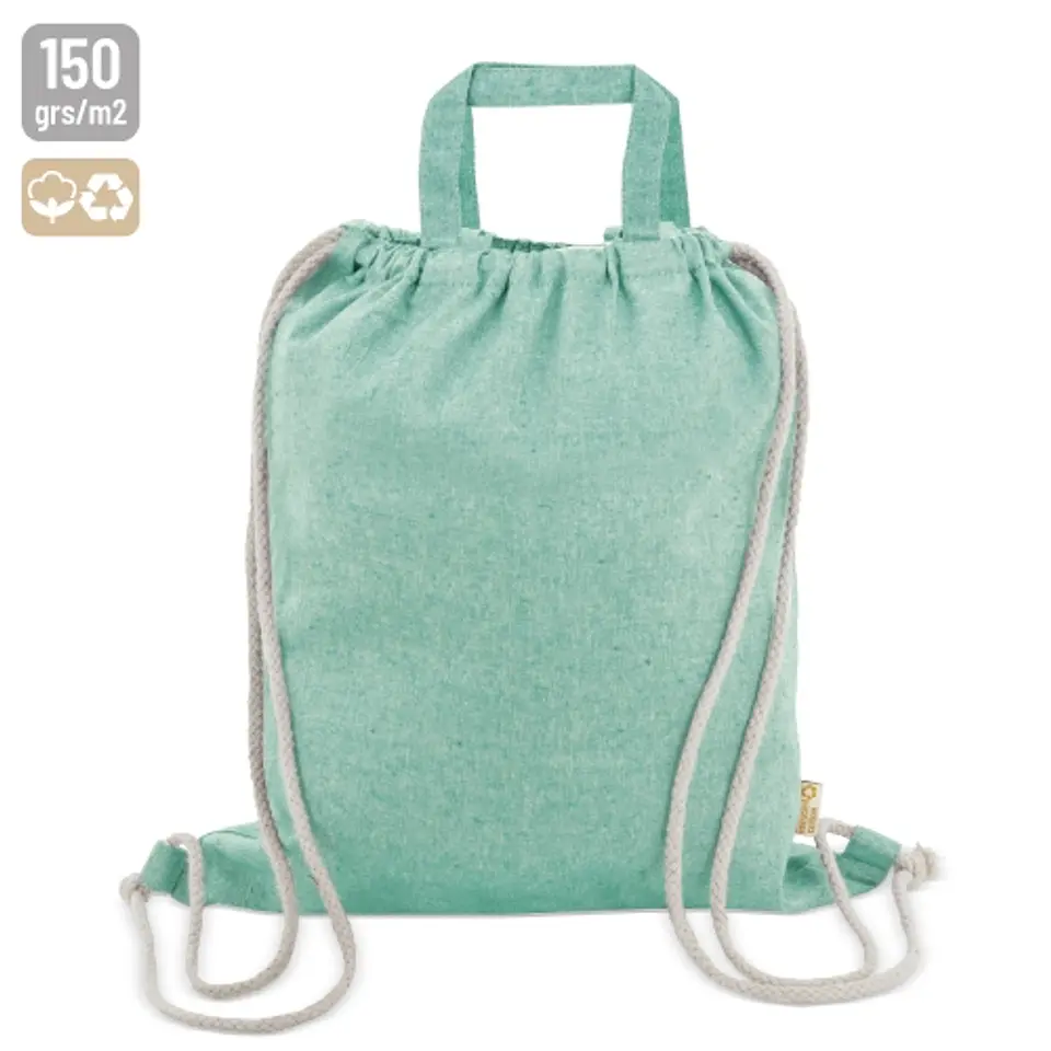 SACO MOCHILA DE ALGODÃO RECICLADO 