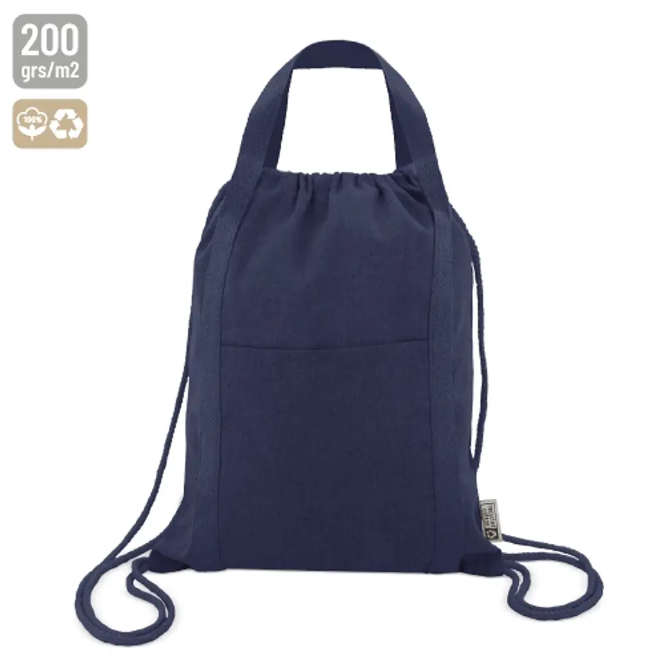 SACO MOCHILA DE ALGODÃO RECICLADO 
