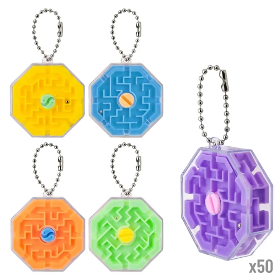 SET 50 PORTA-CHAVES LABERINTO 3D 