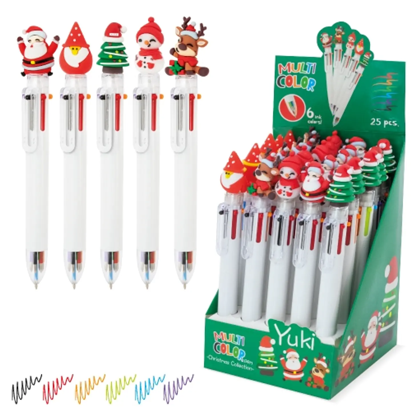 SET NATALICIO CANETAS MULTI-COR 1
