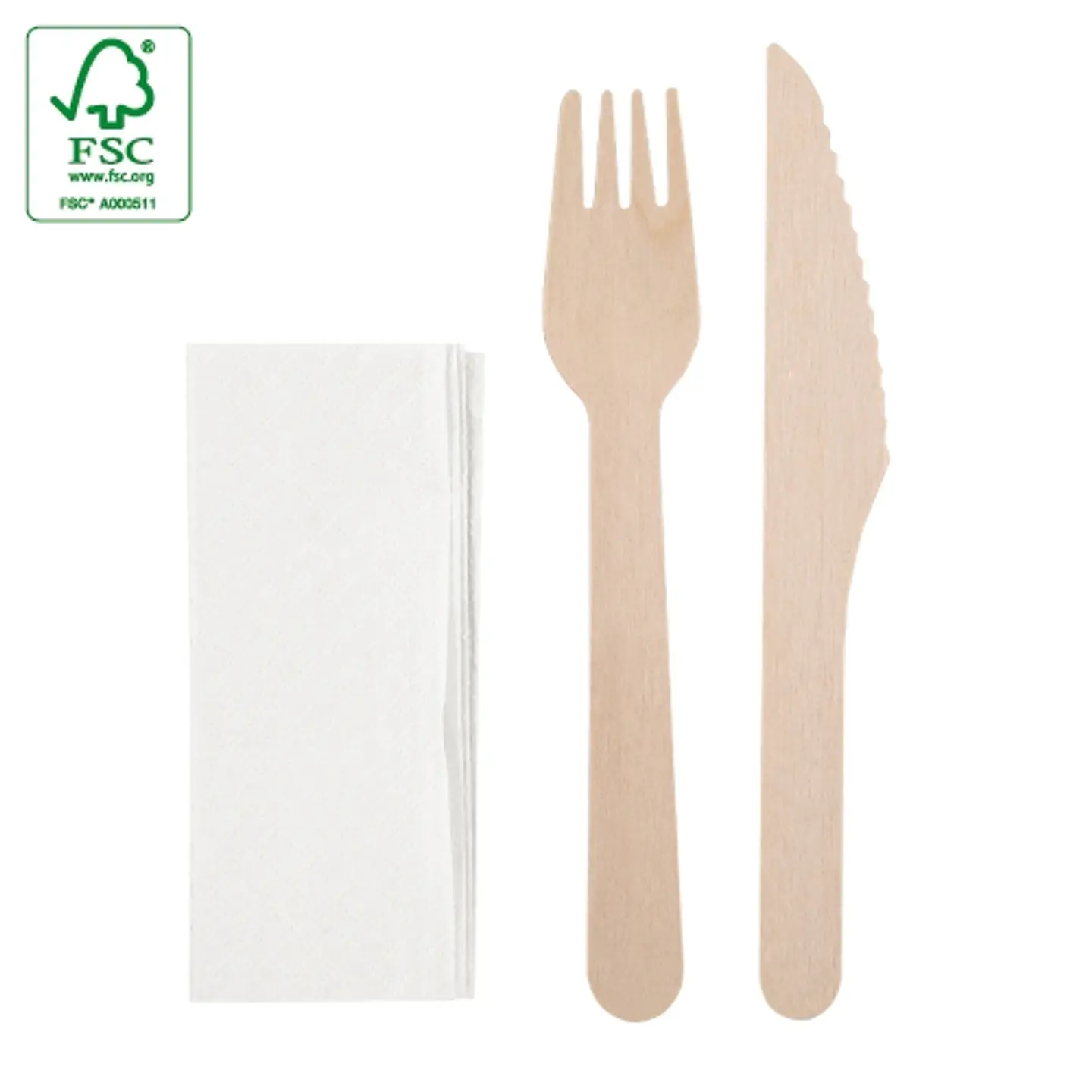 SET DE TALHERES de MADEIRA 3 PCS 