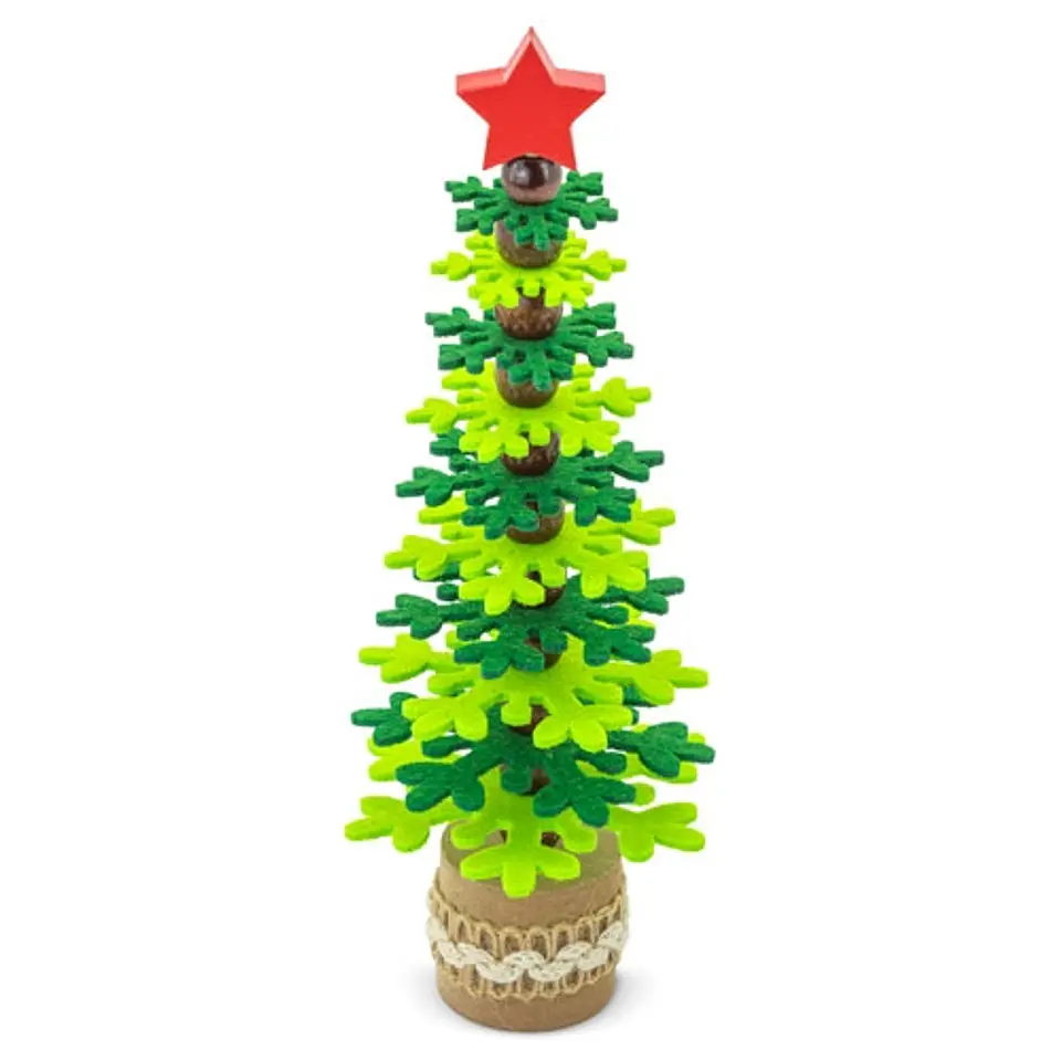 ÁRVORE DE NATAL EM RPET E MADEIRA RECICLADA 