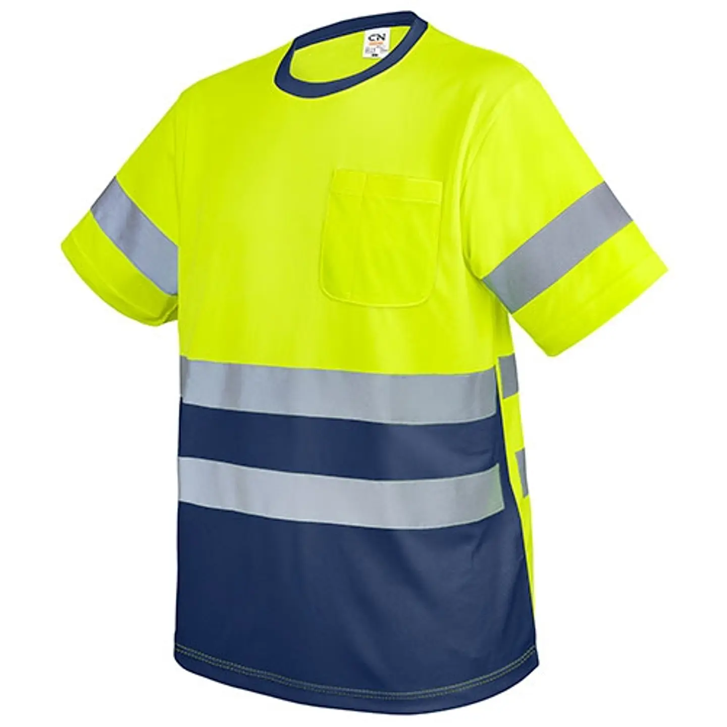 T-SHIRT COM BOLSO E FAIXAS REFLETIVAS 