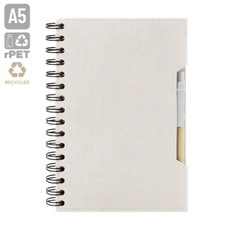 CADERNO A5 COM CANETA ECO 